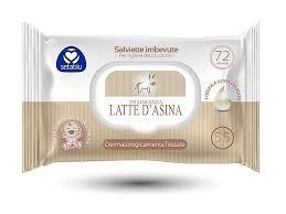 SALVIETTE CLENDY IMB. BABY LATTE D'ASINA 72 PZ