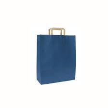 B.SHOPPERS 18+8*24 BLU CON MANICO AVANA PZ.25
