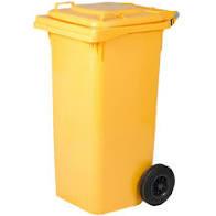 BIDONE NET. URBANA 240 LT GIALLO C/ RUOTE