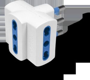 ADATTATORE CON 3 PRESE BIVALENTI 10/16A CE917C