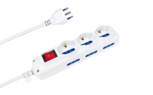 MULTIPRESA CON INTERRUTTORE -3 SCHUKO+6 BIVALENTI 10/16A