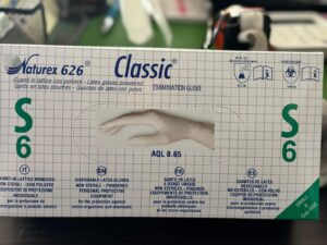 GUANTI LATTICE CON TALCO MIS.S PZ.100