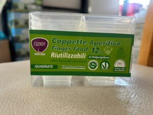 COPPETTA QUADRATA APERITIVO FINGER FOOD 12PZ CLEND