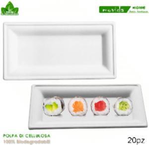 PIATTO BIO RETTAN. SUSHI 26*12 PZ 20 CASAMICI
