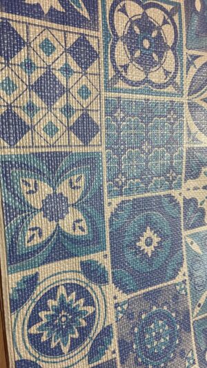 TOVAGLIE PIEGATE IMPERMEABILI GROFFATE MAIOLICA BLU 100*100PZ.25