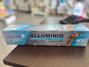 ALLUMINIO GOFFRATO CELLOPHAN 0.292X100 kg.1.180